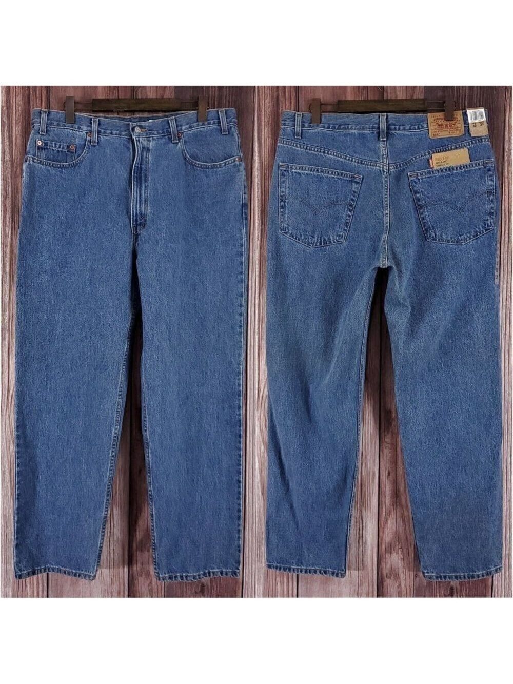 NWT Levis 550 Mens Size 40x30(31) Relaxed Fit Red Tab Denim Jeans Made in Canada
